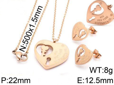 Stainless Steel Tiffan*y Jewelry Set TZ-014J