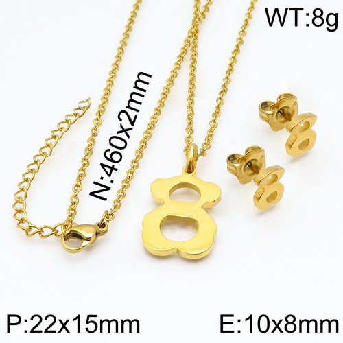 Stainless Steel Tou*s Jewelry Set TZ-113G