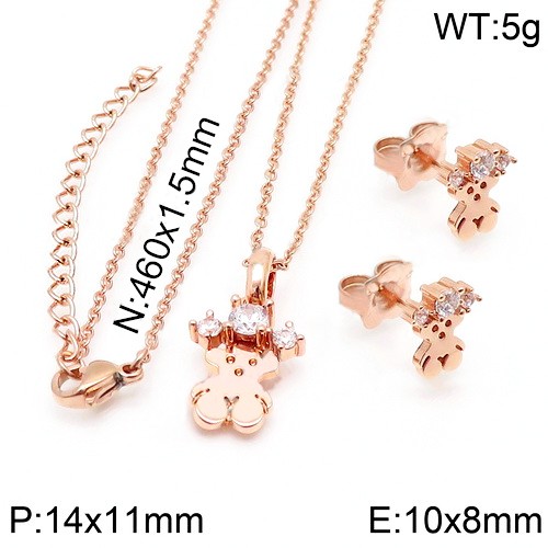 Stainless Steel Tou*s Jewelry Set TZ-129R