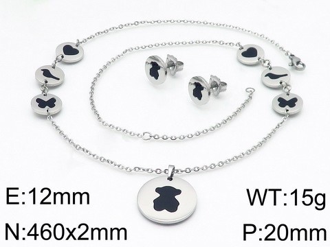 Stainless Steel Tou*s Jewelry Set TZ-108S