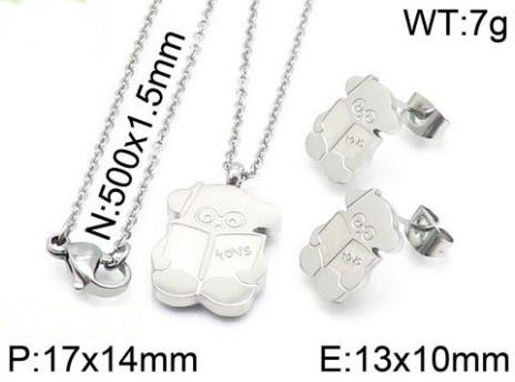 Stainless Steel Tou*s Jewelry Set TZ-015G