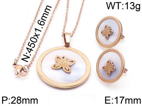 Stainless Steel Butterfly Jewelry Set TZ-016M