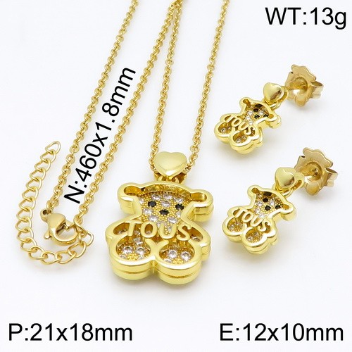 Stainless Steel Tou*s Jewelry Set TZ-144G