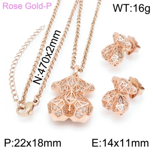 Stainless Steel Tou*s Jewelry Set TZ-166R