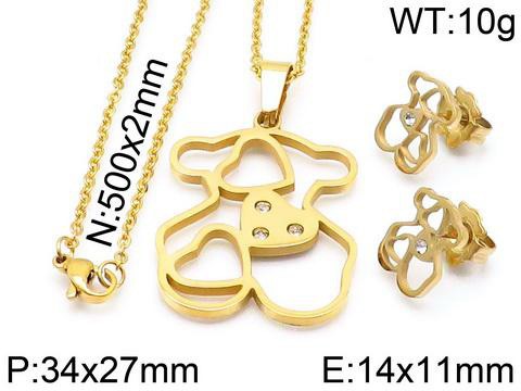 Stainless Steel Tou*s Jewelry Set TZ-074J