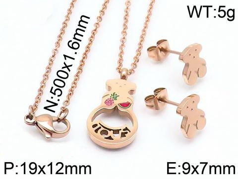 Stainless Steel Tou*s Jewelry Set TZ-046M