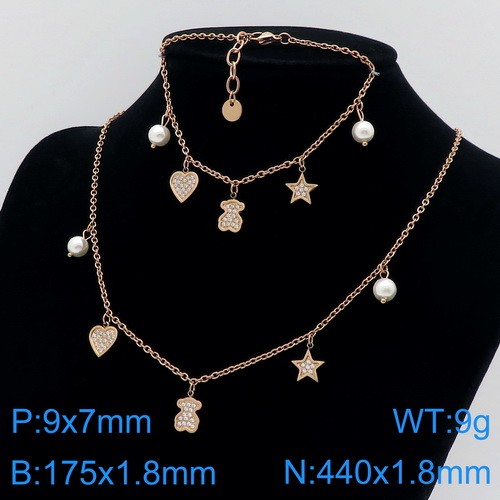 Stainless Steel Tou*s Jewelry Set TZ-145R