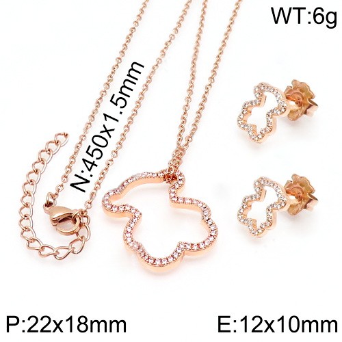 Stainless Steel Tou*s Jewelry Set TZ-127R