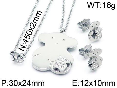 Stainless Steel Tou*s Jewelry Set TZ-036G