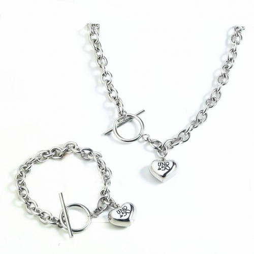 Stainless Steel Uno de 50 Jewelry Set CAT210419-UNS0018-S