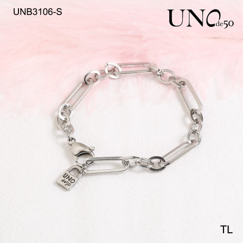 Stainless Steel Uno de 50 Bracelet CAT210411-UNB3106-S