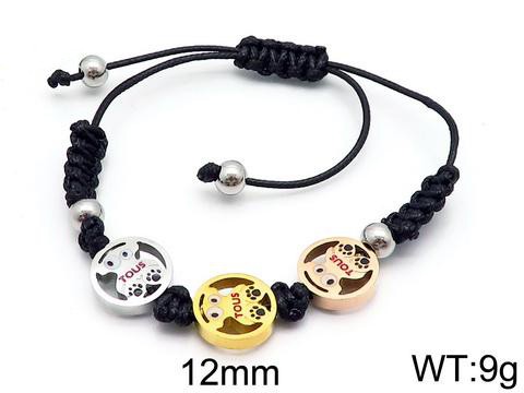 Stainless Steel Rope Tou*s Bracelet SS-069SGR
