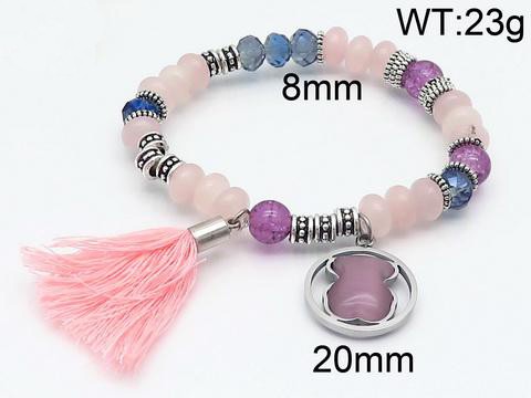 Stainless Steel Rope Tou*s Bracelet SS-063G