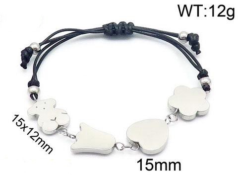 Stainless Steel Rope Tou*s Bracelet SS-035G