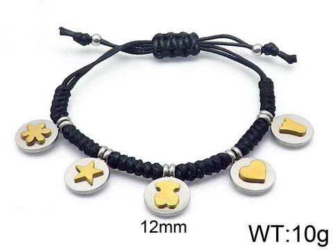 Stainless Steel Rope Tou*s Bracelet SS-013GJ