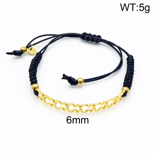 Stainless Steel Rope Tou*s Bracelet SS-080G