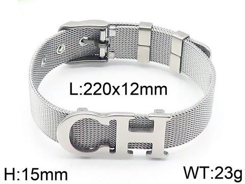 Stainless Steel Chane*l Bracelet SL-020G