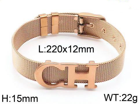 Stainless Steel Chane*l Bracelet SL-020M