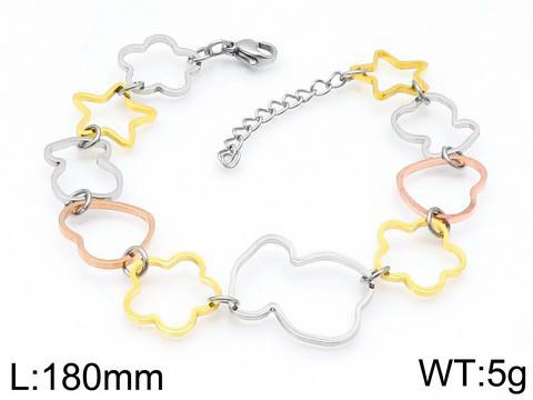 Stainless Steel Tou*s Bracelet SL-027GJM