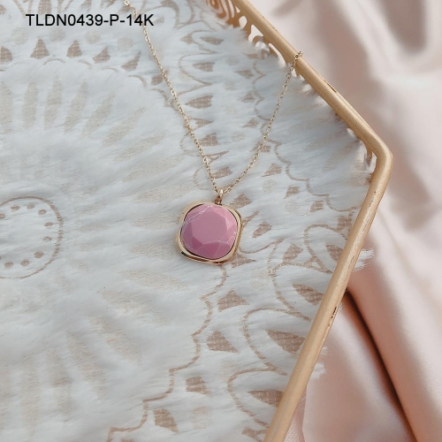 Stainless Steel Necklace TLDN0439-P-14K