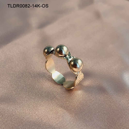 Stainless Steel Ring TLDR0082-14K-OS