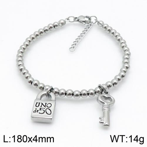 Stainless Steel uno de 50 Bracelet UNF072-12B