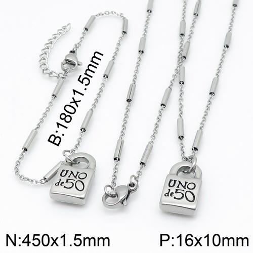 Stainless Steel uno de 50 Jewelry Set UNF504-24