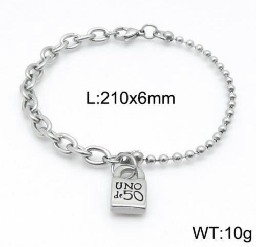 Stainless Steel uno de 50 Bracelet UNF805-13B