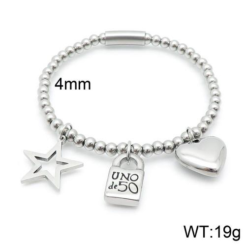 Stainless Steel uno de 50 Bracelet UNF303-15B