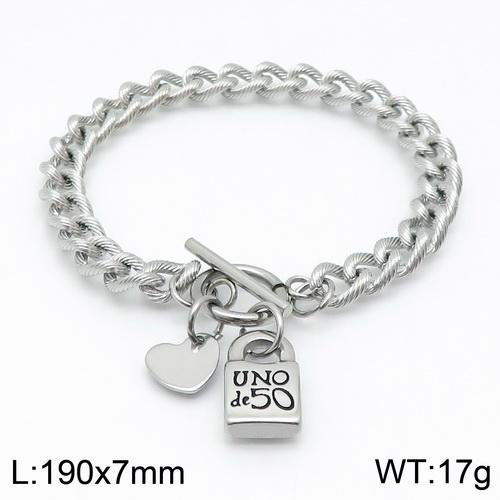 Stainless Steel uno de 50 Bracelet UNF501-13B