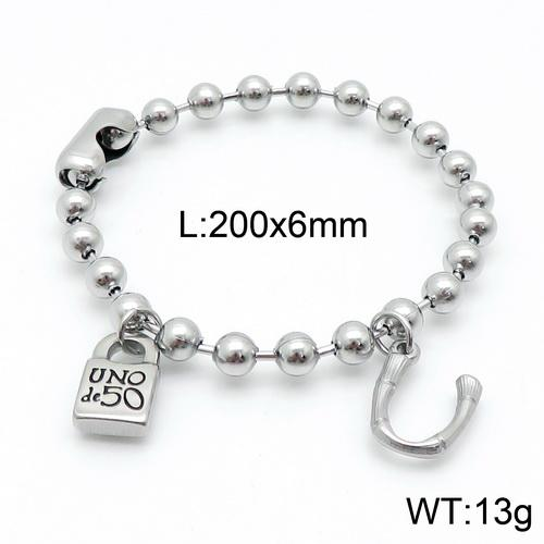 Stainless Steel uno de 50 Bracelet UNF061-11B