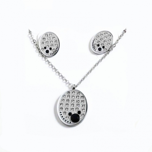 Stainless Steel Pandor*a Mickey Jewelry Set PDS0329-S