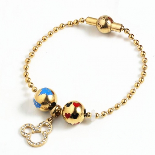 Stainless Steel Pandor*a Mickey Bracelet PDB8041-G