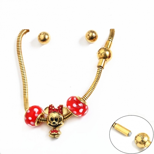 Stainless Steel Pandor*a Mickey Jewelry Set PDS8038-G