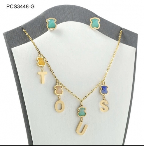 Stainless Steel Tou*s Jewelry Set TO010 (16)