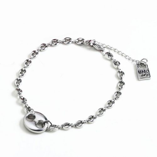 Stainless Steel Uno de 50 Anklet   UNA0003-S