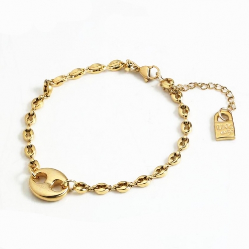 Stainless Steel Uno de 50 Anklet  UNA0003-G