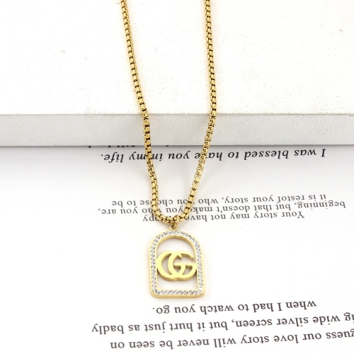 Stainless Steel Brand Necklace FN0414E