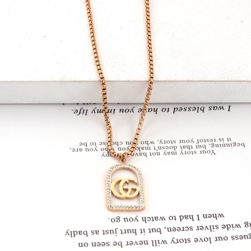 Stainless Steel Brand Necklace FN0315E