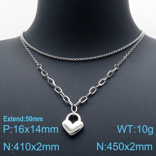 Stainless Steel Necklace KN119527-9