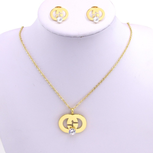 Stainless Steel Brand Jewelry Set TOS0318X