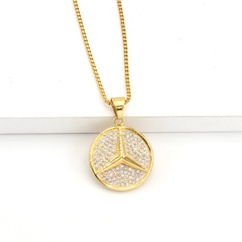 Stainless Steel Brand Necklace TON0124X