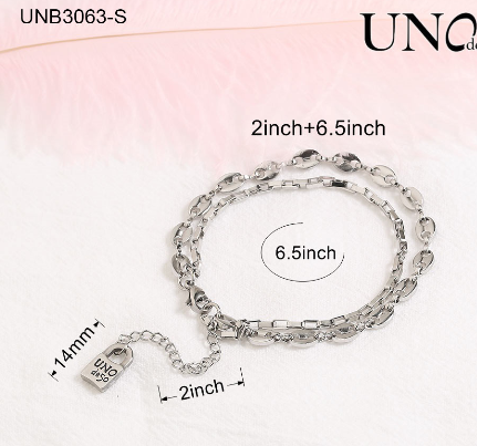 Stainless Steel Uno De 50 Bracelet UNB3063