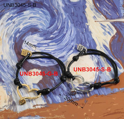 Stainless Steel Uno De 50 Bracelet UNB3045-G-B