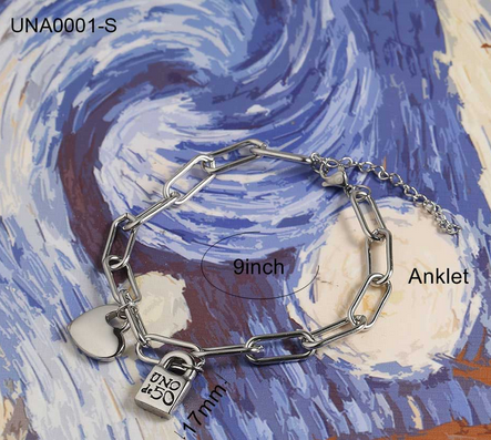 Stainless Steel Uno De 50 Anklet UNA0001-S