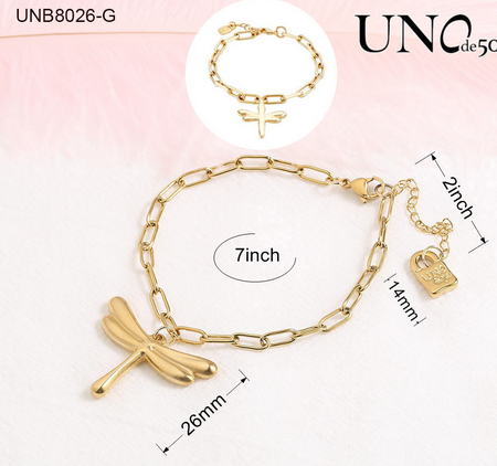 Stainless Steel Uno De 50 Bracelet UNB8026