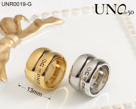 Stainless Steel Uno De 50 Ring  UNR0019-G