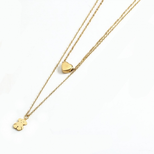 Stainless Steel Tou*s Necklace PCN2259-G