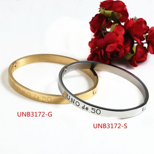 Stainless Steel Uno de 50 Bracelet UNB3172-G