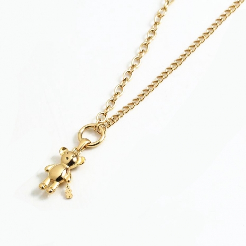 Stainless Steel Tou*s Necklace PCN8166-G